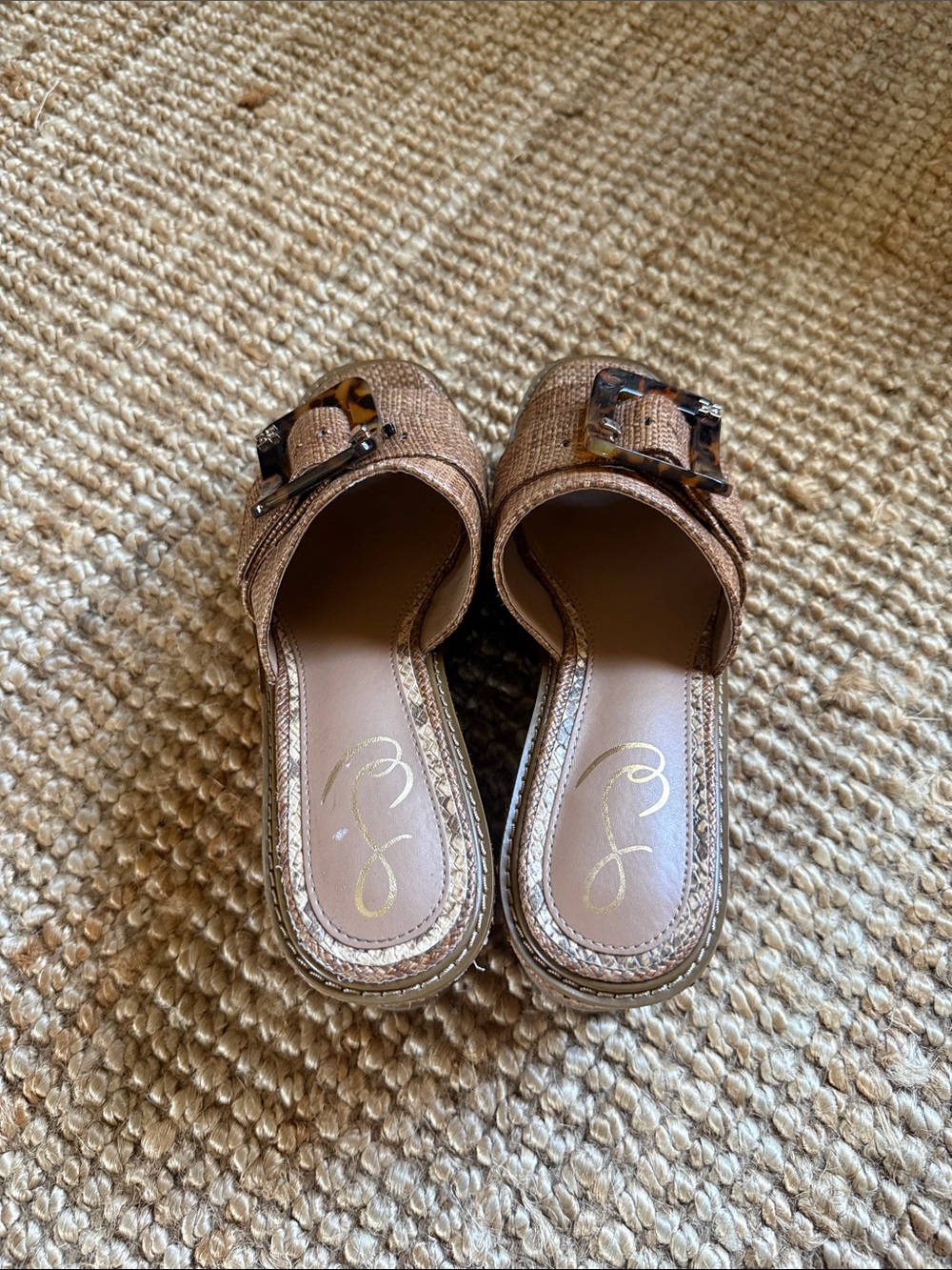 ⚜️ SAM EDELMAN LIVI PLATFORM WEDGE SIZE 8 TAN/BROWN ⚜️ - Picture 3 of 10